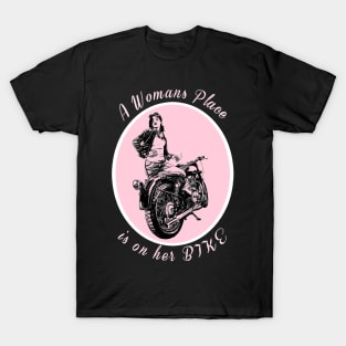 Woman Motorcyclist Design T-Shirt